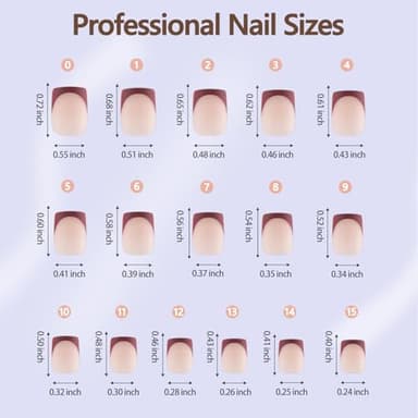 Misssix French Gel Press on Fake Nail Tips, Short Square, No Need to File, Pre-lasting for Nail Art DIY 16 Sizes Multicolor 160Pcs - Image 4