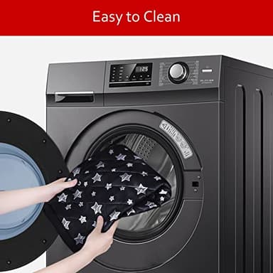 Waterproof Dog Bed Covers Replacement Washable Pet Hair Easy to Remove, Noiseless Quilted Puppy Pet Bed Cover Lovely Black Star Print 44x54 Inches, for Dog/Cat, Cover Only - Image 9