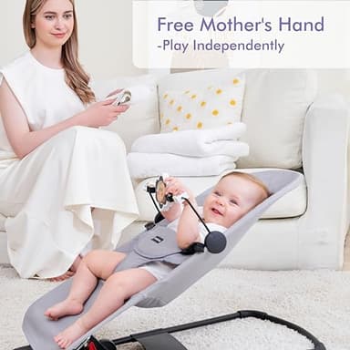 iGRATENS Baby Bjorn Bouncer Toy Bar, Toy Bar for Bouncer Balance Soft & Bliss, Easy to Attach and Remove, Child-Friendly Materials, Ideal for Baby, Black and White Toys - Image 5