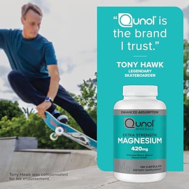 Qunol Magnesium Capsules 420mg, 100% DV, High Absorption Magnesium Supplement, Extra Strength, Bone and Muscle Health Supplement, 180 Count - Image 10