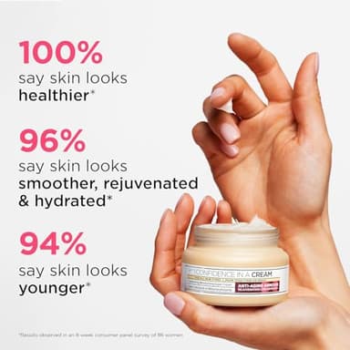 IT Cosmetics Confidence in a Cream - Hydrating & Anti Aging Face Moisturizer, Visibly Reduces Fine Lines & Wrinkles, Up To 48H Hydration, Repairs Skin Barrier, Squalane & Ceramides - 2 fl oz - Image 2