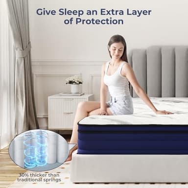 Susalt Queen Mattress,10 Inch Queen Size Mattresses Memory Foam Hybrid Mattress in a Box,with Individual Pocket Springs,Motion Isolation & Edge Support,Pressure Relief,CertiPUR-US and 120 Nights Trail - Image 6