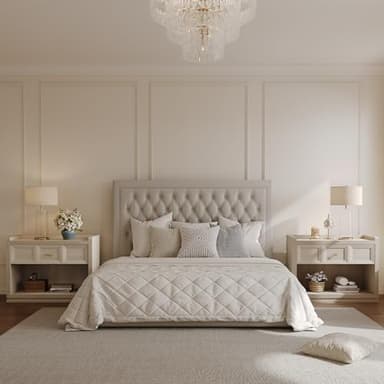 SICOTAS 31" Wide Nightstands Set of 2, Large Night Stands with Drawer, Oversized King Size Nightstand Bedside Table for Bedroom, Farmhouse End Side Table Set of 2 with Round Corners,Grey White Oak - Image 4