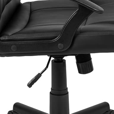 Flash Furniture Coffman Flash Fundamentals Mid-Back LeatherSoft Office and Gaming Chair, Ergonomic Office Chair with Padded LeatherSoft Seat and Arms, Black - Image 15