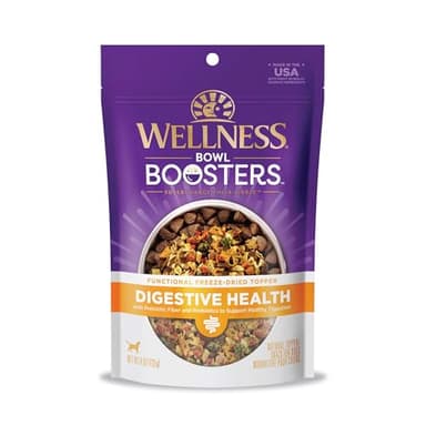 Wellness Bowl Boosters, Dog Food Topper for Small, Medium, & Large Breeds, Grain Free, Natural, Freeze Dried, Digestive Health Chicken, 4 Ounce Bag (Pack of 1) - Image 1