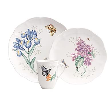 Lenox 6342794 Lenox Butterfly Meadow 18-Piece Dinnerware Set White - Image 3