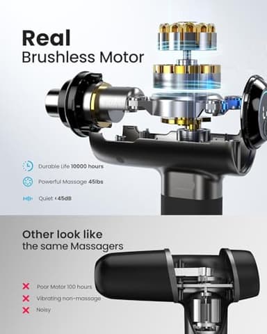 RENPHO Massage Gun with Heat, Portable Percussion Massager with Bluetooth for Back and Neck, Gifts for Men and Women, Carry Case, Active+ Thermal - Image 5