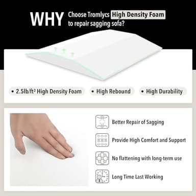 Tromlycs Sofa Couch Cushion Support for Sagging Seat Trapezoidal Furniture Seat Under Cushion Sag Repair Set of 3 - Image 4