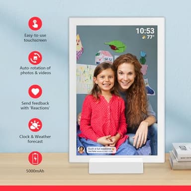 FRAMEO 10.1 Inch WiFi Digital Photo Frame with 5000mAh Battery,1280x800 HD IPS LCD Touch Screen,Auto-Rotate Portrait and Landscape,32GB Storage,Share Moments Instantly via Frameo App from Anywhere - Image 3