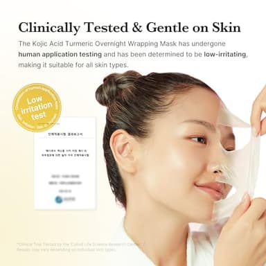 medicube Kojic Acid Turmeric Overnight Wrapping Peel Off Mask – Brightens & Defends Against Skin Stress for a Clear, Glowing Complexion, Korean Skincare, 2.53 fl. oz. - Image 6