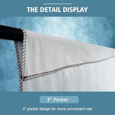 Haboke Abstract Professional Photography Backdrop for Portrait Photo Props Booth Background Photoshoot Studio with Polyester Fabric Roller Pocket on Top(8x10ft, Light Blue,No Stand) - Image 5