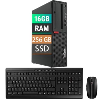 Lenovo ThinkCentre M710S SFF Desktop PC Computer, Intel Core 6th 3.7GHz, 16GB RAM, 256GB SSD, DisplayPort, WiFi Adapter, Keyboard and Mouse, Windows10 Pro (Renewed) - Image 1