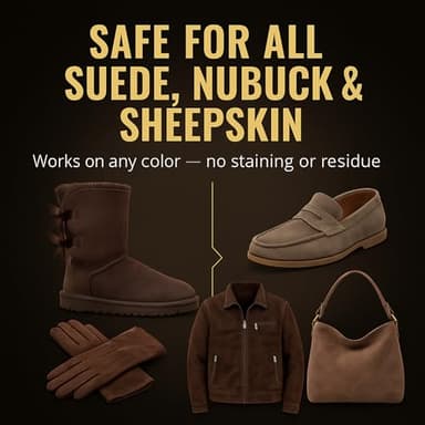 Leather Hero Suede & Nubuck Care Kit – Compatible with UGG Boots, Sheepskin & Winter Suede – 6-Piece Cleaner, Conditioner, Protector, Deodorizer, Brushes & Eraser - Image 6