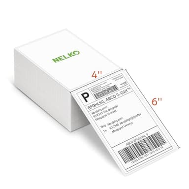 Nelko Genuine 4x6 Direct Thermal Shipping Label 500 Labels/1 Stacks, 4x6 Thermal Labels for Nelko PL70E Shipping Label Printer, Perforated and Strong Adhesive, Commercial Grade - Image 3