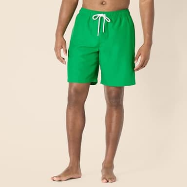 Amazon Essentials Men's 9" Swim Trunks, Dark Green, Large - Image 5