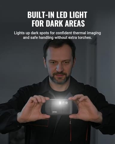 HP96 Thermal Imaging Camera,3.5" Touch Screen Thermal Camera with Visual Camera, 240 x 240 Super Resolution, Intelligent Scene Detection, 96 x 96 IR Resolution, 25 Hz Video Recording, -4°F to 662°F - Image 6