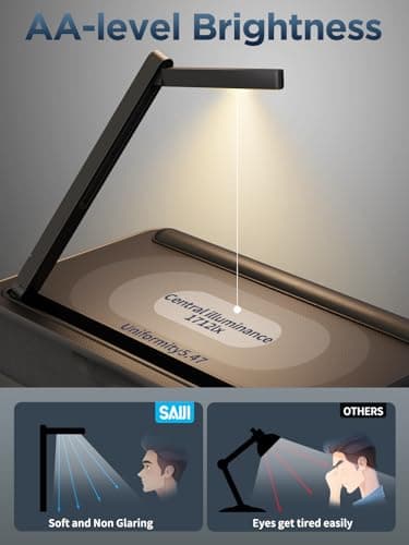 SAIJI Lap Desk with LED Light, Portable Laptop Tray with Cushion - Fits Up to 17" Laptops & MacBook, Lap Table Stand for Bed and Couch, Lap Desk for Writing and Reading - Image 2