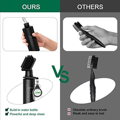 Jiskan Pro Golf Club Brush Cleaner with Retainer Clip and Squeeze Water Bottle 7.5 Inches Holds 4 Ounces of Water, Essentials Golf Accessories for Men, Best Golf Gifts for Men - Image 2