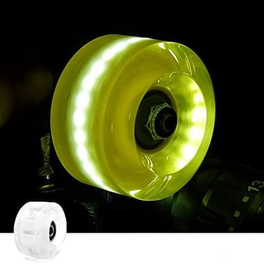 Nezylaf Light Up Roller Skate Wheels 8 Pack, 78A Hardness LED Skateboard Wheels with Premium ABEC-9 Bearings, Illuminating Roller Skate Accessories for Outdoor Indoor Quad Skates - Image 2