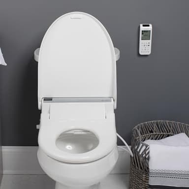 Bio Bidet BB2000 Bliss Electric Bidet Toilet Seat, Warm Water with Air Dryer, Heated Seat with Sensor and Slow Close Lid, Night Light, Remote Control, Elongated, White - Image 2