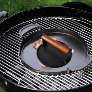 Firsgrill Burger Press 7.08" Round,Heavy-Duty Cast Iron Smash Burger Press Meat Steak With Wood Handle for Blackstone Camp chef Pitboss Weber Griddle Grills(Round) - Image 6