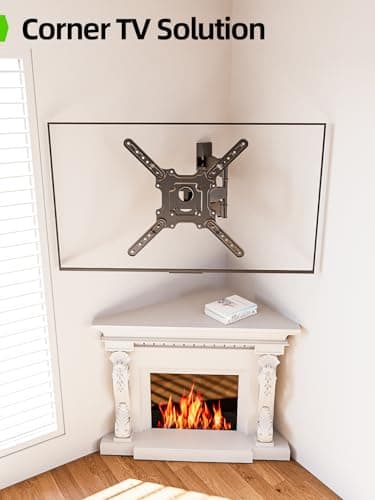 USX MOUNT UL Listed TV Wall Mount for Most 26-60 Inch TVs, Wall Mount TV Brackets with Swivel, Tilt, Rotating, Center Corner Design on Single Stud, Up to 77 lbs Max VESA 400x400mm - Image 8