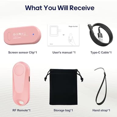 DATAFY Remote Control Page Turner for Kindle Paperwhite Oasis Kobo eReaders, Camera Camcorder Remote Controls, Page Turner Clicker for ipad Tablets Reading Novels with Wrist Strap Storage Bag - Image 7