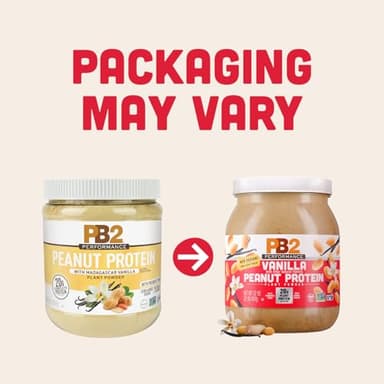 PB2 Performance Peanut Plant Based Vegan Protein Powder | 20g Complete Protein, No Added Sugar, Prebiotic Fiber | Dairy Free, Certified Vegan, Non-GMO, Gluten Free [Peanut w/Madagascar Vanilla, 2LB] - Image 2