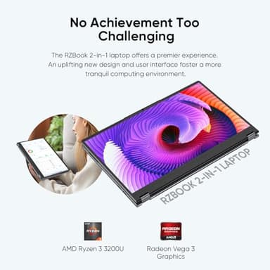 AE86 15.6" 2-in-1 Laptop | 16GB DDR4 RAM 512GB Storage | AMD Ryzen 3 3200U (up to 3.5GHz) | AMD Radeon Vega 3 | FHD Touchscreen | Wi-Fi 5 | BT5.1 | RJ45 | Backlit Keyboard (Upgraded) - Image 2