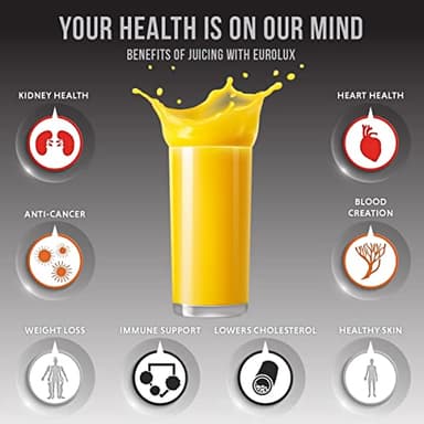 Eurolux Cast Iron Citrus Juicer | Extra-Large Commercial Grade Manual Hand Press | Heavy Duty Countertop Squeezer for Fresh Orange Juice (Bonus Stainless Steel Cup) (Gray) - Image 4