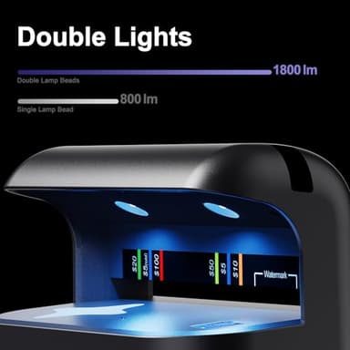 Aneken AL-17 Counterfeit Bill Detector with UV LED Light, Advanced UV Counterfeit Money Detector with Card & ID Detection, Suitable for All Currencies in The World - Image 2