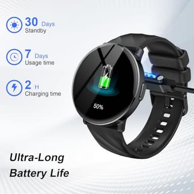 OWMSIC Smart Watch for Men Women with Call Text Reminder, Smartwatch 1.39" Touch Screen, Fitness Watch with Heart Rate/Sleep/Steps/Calories Monitor, 112+ Sport Mode, IP68 Waterproof Activity Trackers - Image 7
