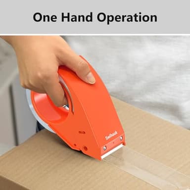 1.88 in x 66.6 YDs Clear Heavy Duty Packing Tape with Dispenser, Strong & Durable Shipping Tape, Packaging Tape, Packing Tape Dispenser for Packing Boxes, Moving Supplies, Shipping and Mailing - Image 4