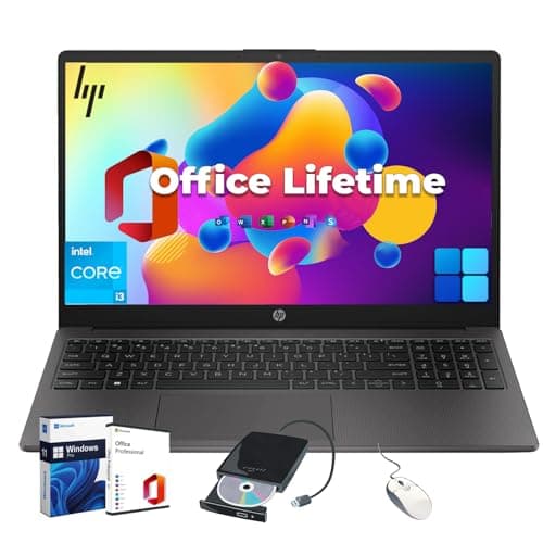 HP 250R-Series Premium Business Laptop - w/Office Lifetime & Free CD/DVD Drive • 15.6" Full HD • RJ45 • i3 1315U (Up to 4.5Ghz) • Wi-Fi 6 -Windows 11 Pro w/Laptop Bundle(64GB RAM | 2TB SSD) - Image 1