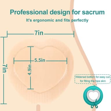 Dimora 10 Pack Wound Dressing Sacrum Foam Bandages Silicone Adhesive Border 7"x7" Waterproof Sacral Pads Absorbent Breathable Bed Sore Pressure Dressing - Image 3