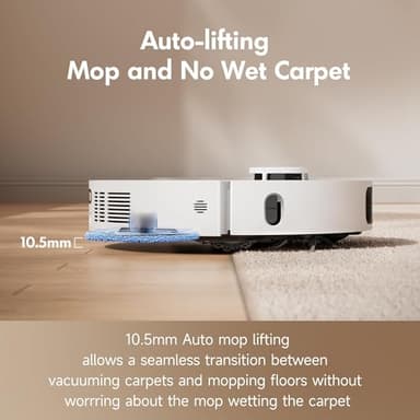MOVA P10 Ultra Robot Vacuum and Mop 8,300Pa Suction 140°F Hot Water Auto Mop Washing & Drying, Dual Spinning Extenable Clean, 10.5mm Lifting for Carpet, 360°Obstacle Avoidance, App Control - Image 5