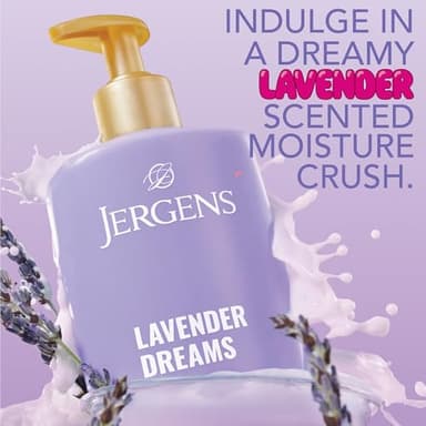 Jergens Shea Fusion Lavender Dreams Body Lotion, Moisturizer with Shea Butter & Vitamin E, 14 Fl Oz - Image 2