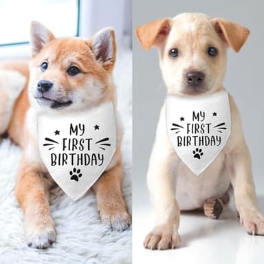 Dog Birthday Bandana Dogs First Birthday Dog Bandana Dog Birthday Gift Funny Dog Bandana Birthday Photo Prop Pet Scarf Accessories for Pet Dog Lovers Gifts - Image 3