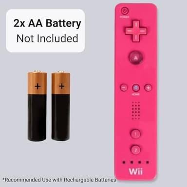 Wii Classic Remote - Wireless Bluetooth Game Controller - Official Wii and Wii U Compatible - 2 Pack (Renewed) (Pink - Image 7