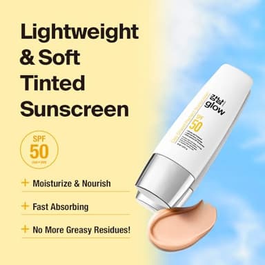 GANGNAM GLOW Day Shield Perfect Sunscreen SPF 50 - Effortless Tinted Sunscreen with Zinc Oxide, Sheer Moisturizer for face, Quick Absorption, Broad Spectrum, All Skin Types, Korean Skincare, 1.69 floz - Image 3