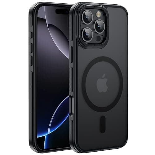 Yzoiko Strong Magnetic for iPhone 16 Pro Max case [10Ft Military-Grade Protection] Compatible with fit MagSafe Shockproof Slim Thin Cover case for iPhone 16 Pro Max 6.9 inch, Bumper Black - Image 1