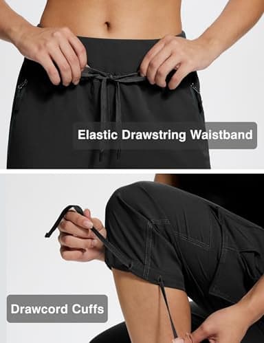 ISEEGZ Hiking Capris for Women with Pockets Lightweight Quick Dry Cargo Capri Travel Pants Women Casual Women's Capris - Image 5