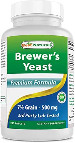 Best Naturals, Brewers Yeast, 7-1/2 Grains with Vitamin B1, Vitamin B2, 1000 mg 240 Tablets (240 Count (Pack of 1)) - Image 1
