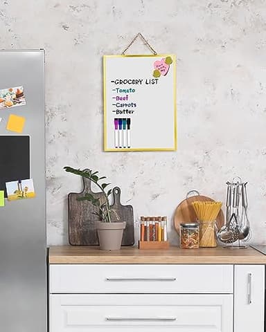 VUSIGN Small Dry Erase White Board, 16" X 12" Portable Aluminum Frame Mini Whiteboard, Magnetic Board for Wall, Office, Home, Kitchen, School. - Image 6