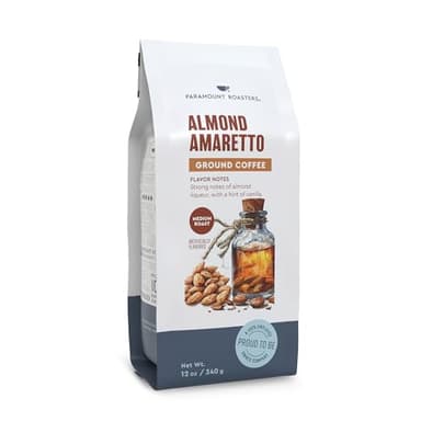 Almond Amaretto Flavored Ground Coffee, 1-12oz Medium Roast - Image 5
