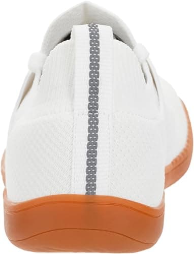 WHITIN Women's Minimalist Barefoot Low Zero Drop Shoes Female Sneakers Width Ladies Size 8 Wide Toe Box Walking Minimus Training White/Gum 39 - Image 5
