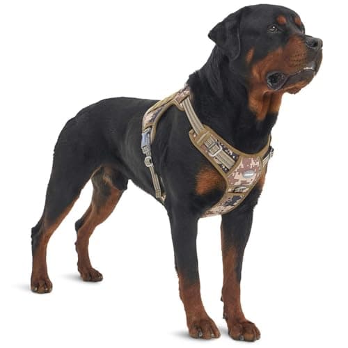 AUROTH Tactical Pet Harness for Large Dogs No Pull Adjustable, Reflective K9 Working Training Easy Control Vest Military fpr Service Dog Desert Camo L - Image 1