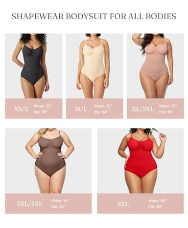 FeelinGirl Body Shaper Tummy Control Shapewear Bodysuits for Women Seamless Shaper Black 3XL-4XL - Image 6