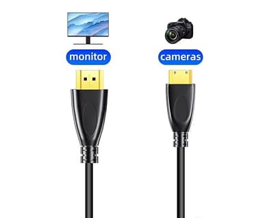 CAMKOO Mini HDMI to HDMI Adapter Cable, 10.2Gbps High-Speed, 4K@30Hz, 1080p, Ethernet Ready, 3.3Ft, Black,2-Pack - Image 3