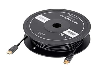Monoprice DisplayPort Cable - 32.4Gbps, 8K@30Hz, 5K@60Hz, 4K@120Hz, HDR, AMD FreeSync 2.0, Fiber Optic, AOC, 100 Feet - SlimRun AV Series - Image 5